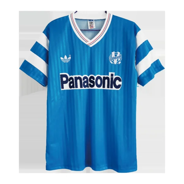Retro 1990 Marseille Away Soccer Jersey – front view