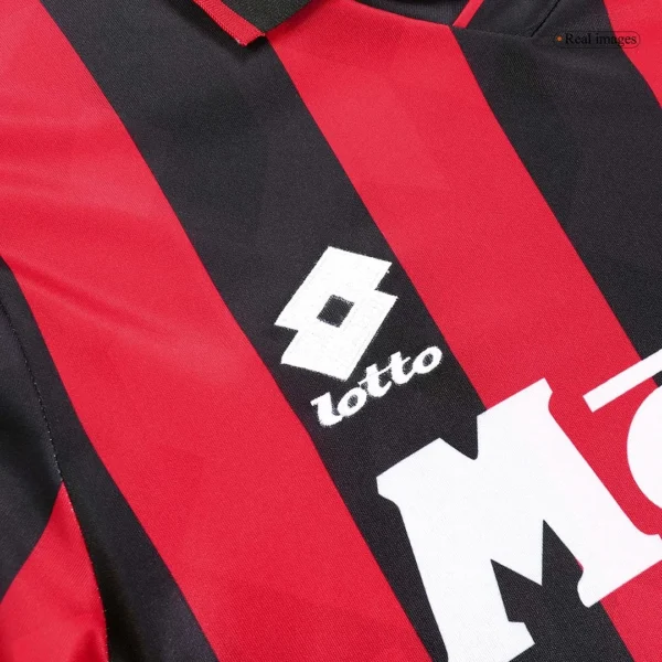 Retro 1992/94 AC Milan Home Soccer Jersey – badge and fabric details