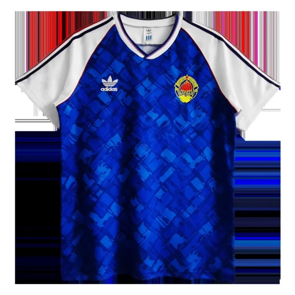 Retro 1992 Yugoslavia Home Soccer Jersey – front view