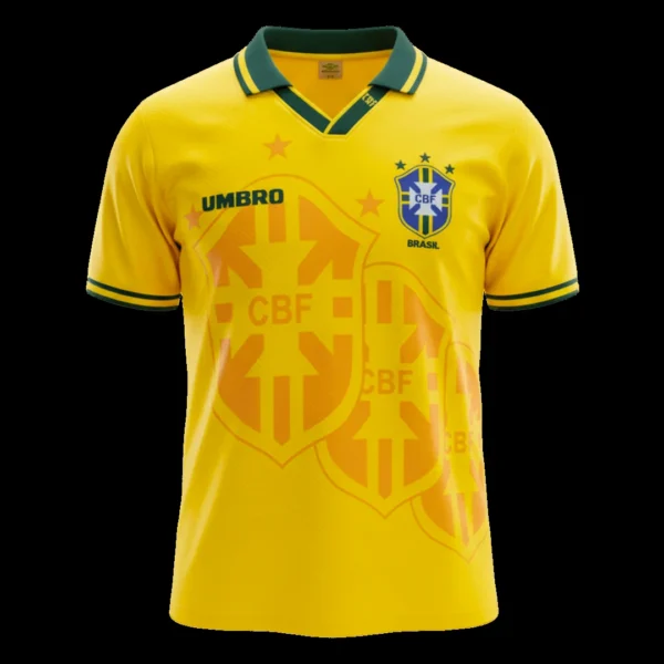 retro-1994-brazil-home-soccer-jersey-628642-01 Retro 1994 Brazil Home Soccer Jersey β front view
