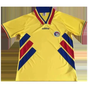 Retro 1994 Romania Home Soccer Jersey – front view