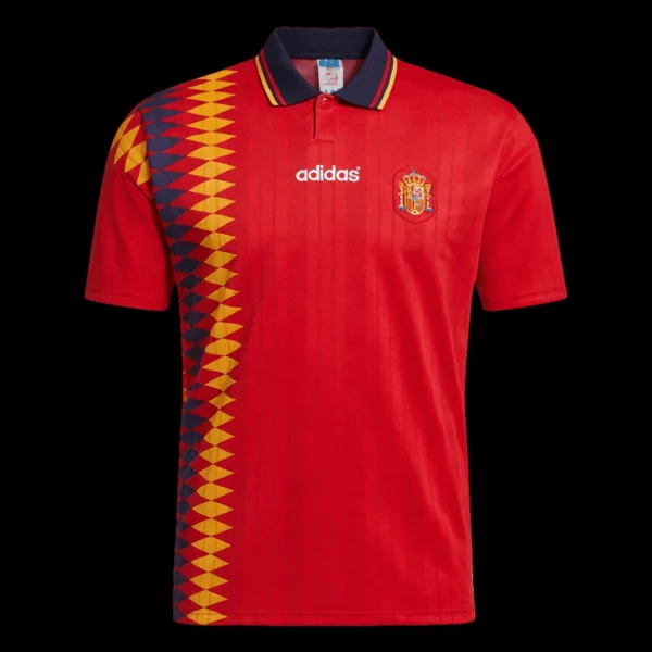 retro-1994-spain-home-soccer-jersey-686014-01 Retro 1994 Spain Home Soccer Jersey – front view