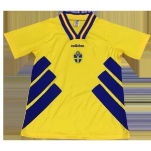 Retro 1994 Sweden Home Soccer Jersey – front view