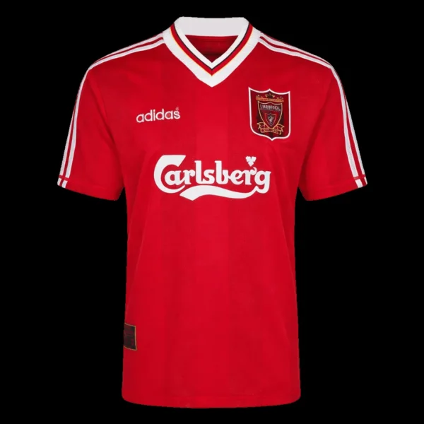 Retro 1995/96 Liverpool Home Soccer Jersey – front view