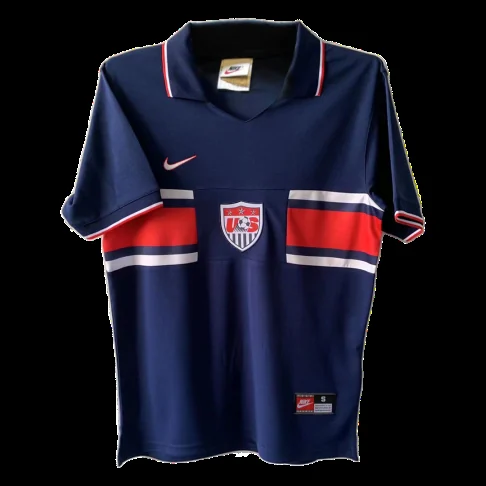 Retro 1995 USA Away Soccer Jersey – front view