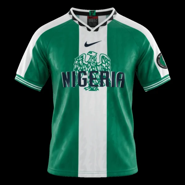 Retro 1996 Nigeria Home Soccer Jersey – front view