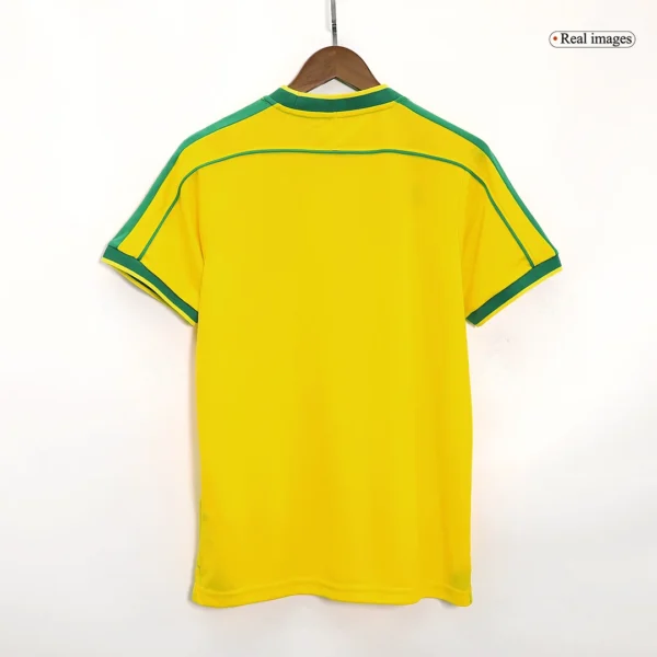 Retro 1998 Brazil Home Soccer Jersey – back view