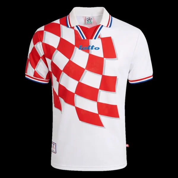 Retro 1998 Croatia Home Soccer Jersey – front view