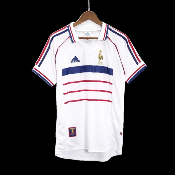 retro-1998-france-away-soccer-jersey-26002-01 Retro 1998 France Away Soccer Jersey β front view