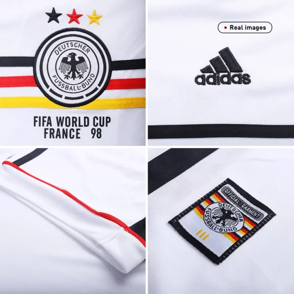Retro 1998 Germany Home Soccer Jersey – badge and fabric details
