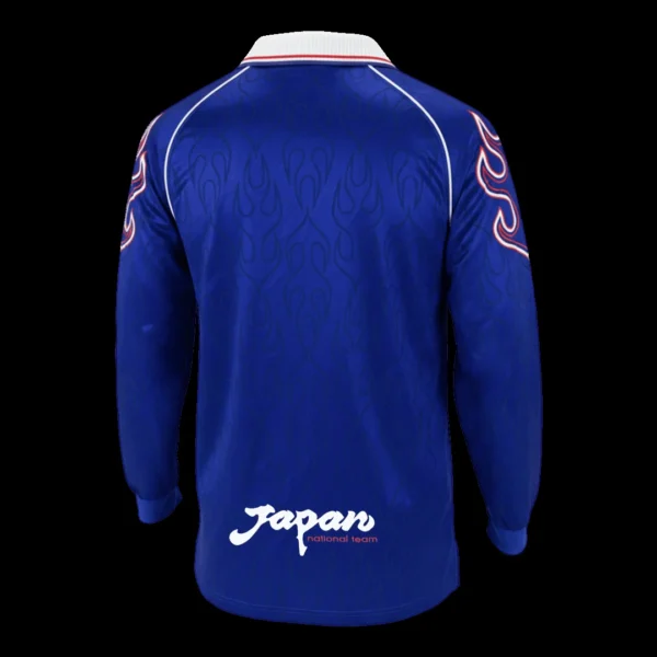 Retro 1998 Japan Home Long Sleeve Soccer Jersey – back view