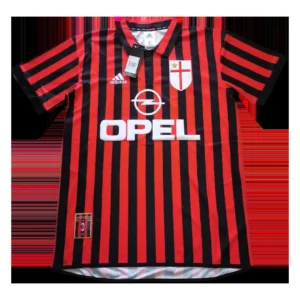 Retro 1999/00 AC Milan Home Soccer Jersey – front view