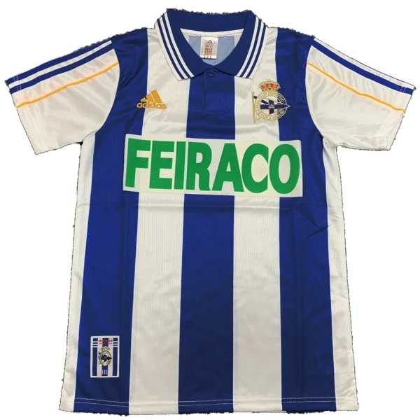 Retro 1999/00 Deportivo La Coruña Home Soccer Jersey – front view