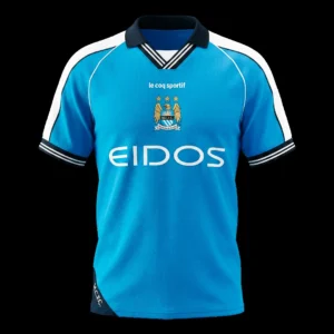 Retro 1999/01 Manchester City Home Soccer Jersey – front view