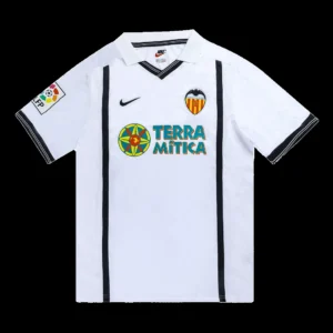 Retro 2000/01 Valencia Home Soccer Jersey – front view