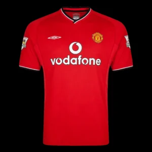 Retro 2000/02 Manchester United Home Soccer Jersey – front view