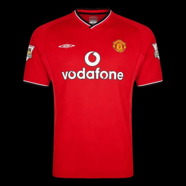 Retro 2000/02 Manchester United Home Soccer Jersey – front view