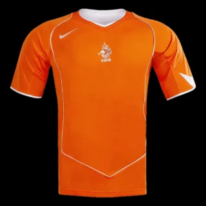 Retro 2004 Netherlands Home Soccer Jersey – front view