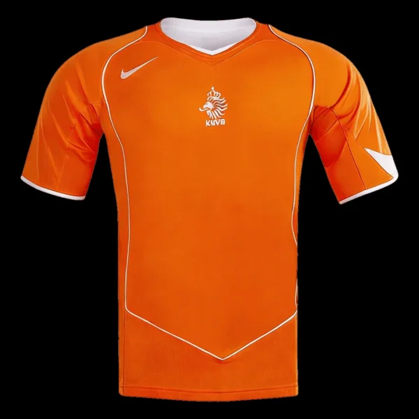 Retro 2004 Netherlands Home Soccer Jersey – front view