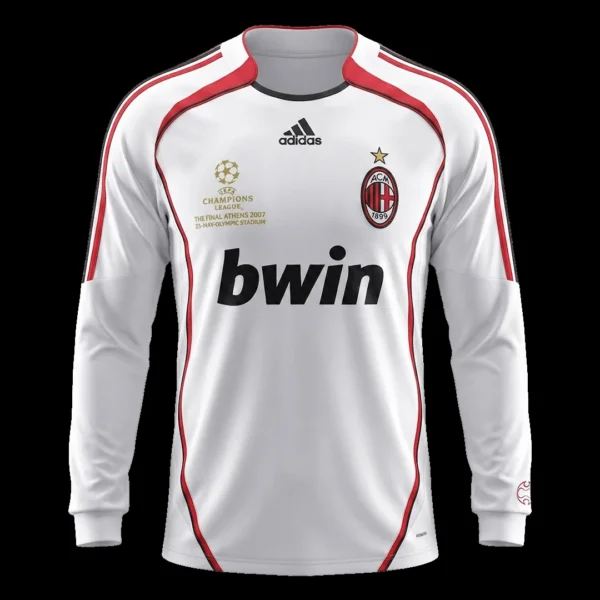 Retro 2006/07 AC Milan Away Long Sleeve Soccer Jersey – front view