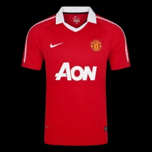 Retro 2010/11 Manchester United Home Soccer Jersey – front view