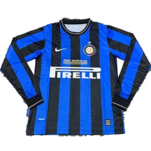 Retro 2010 Inter Milan Home Long Sleeve Soccer Jersey – front view