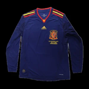 Retro 2010 Spain Away Long Sleeve Soccer Jersey – front view