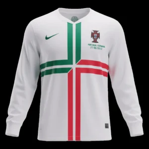 Retro 2012 Portugal Away Long Sleeve Soccer Jersey – front view