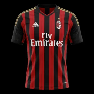 Retro 2013/14 AC Milan Home Soccer Jersey – front view