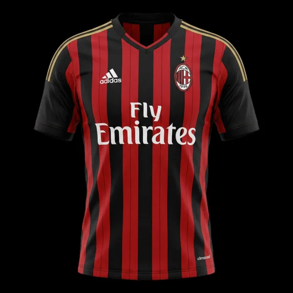 Retro 2013/14 AC Milan Home Soccer Jersey – front view