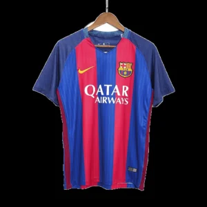 Retro 2016/17 Barcelona Home Soccer Jersey – front view
