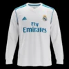 Retro 2017/18 Real Madrid Home Long Sleeve Soccer Jersey – front view
