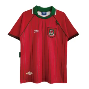 Retro 94/96 Wales Home Soccer Jersey – front view