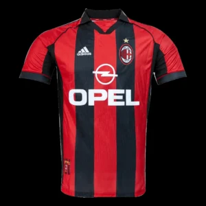 Retro 98/00 AC Milan Home Soccer Jersey – front view