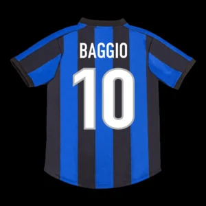 Retro BAGGIO #10 1999/00 Inter Milan Home Soccer Jersey – front view