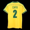Retro CAFU #2 1998 Brazil Home Soccer Jersey – front view