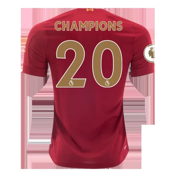 Retro “Champion #20 Golden” 2019/20 Liverpool Home Soccer Jersey – back view