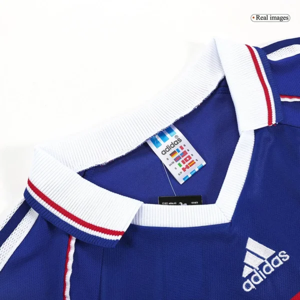 Retro HENRY #12 1998 France Home Soccer Jersey – back view