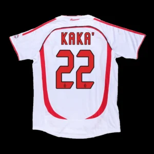 Retro KAKA’ #22 2006/07 AC Milan Away Soccer Jersey – UCL – front view