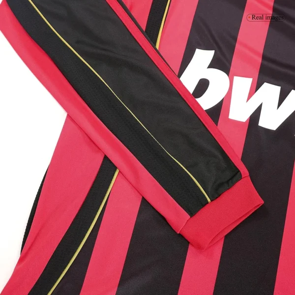 Retro KAKA’ #22 2006/07 AC Milan Home Long Sleeve Soccer Jersey – badge and fabric details