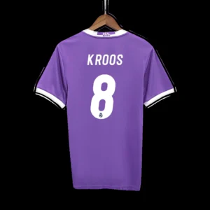 Retro KROOS #8 2016/17 Real Madrid Away Soccer Jersey – front view