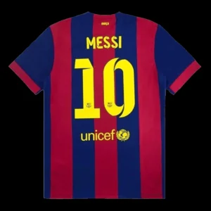 Retro Lionel Messi #10 2014/15 Barcelona Home Soccer Jersey – front view