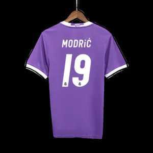 Retro MODRIĆ #19 2016/17 Real Madrid Away Soccer Jersey – front view