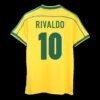 Retro RIVALDO #10 1998 Brazil Home Soccer Jersey – front view