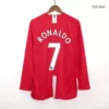 Retro RONALDO #7 2007/08 Manchester United Home Long Sleeve Soccer Jersey – front view