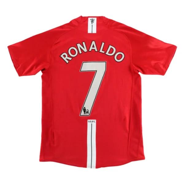 Retro RONALDO #7 2007/08 Manchester United Home Soccer Jersey – front view