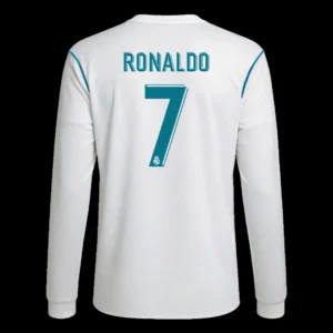 retro-ronaldo-7-2017-18-real-madrid-home-long-sleeve-soccer-jersey-652653-01 Retro RONALDO #7 2017/18 Real Madrid Home Long Sleeve Soccer Jersey – front view