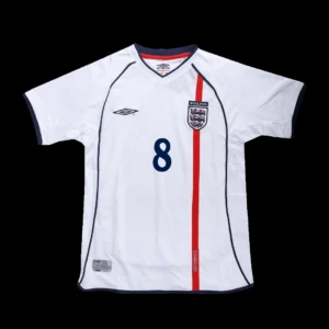 Retro SCHOLES #8 2002 England Home Soccer Jersey – front view
