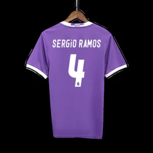Retro SERGIO RAMOS #4 2016/17 Real Madrid Away Soccer Jersey – front view