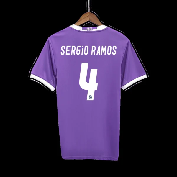 Retro SERGIO RAMOS #4 2016/17 Real Madrid Away Soccer Jersey – front view